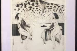 Silvi Liiva "Kohtumine" (ofort) 2011. 62 x 72,5 cm